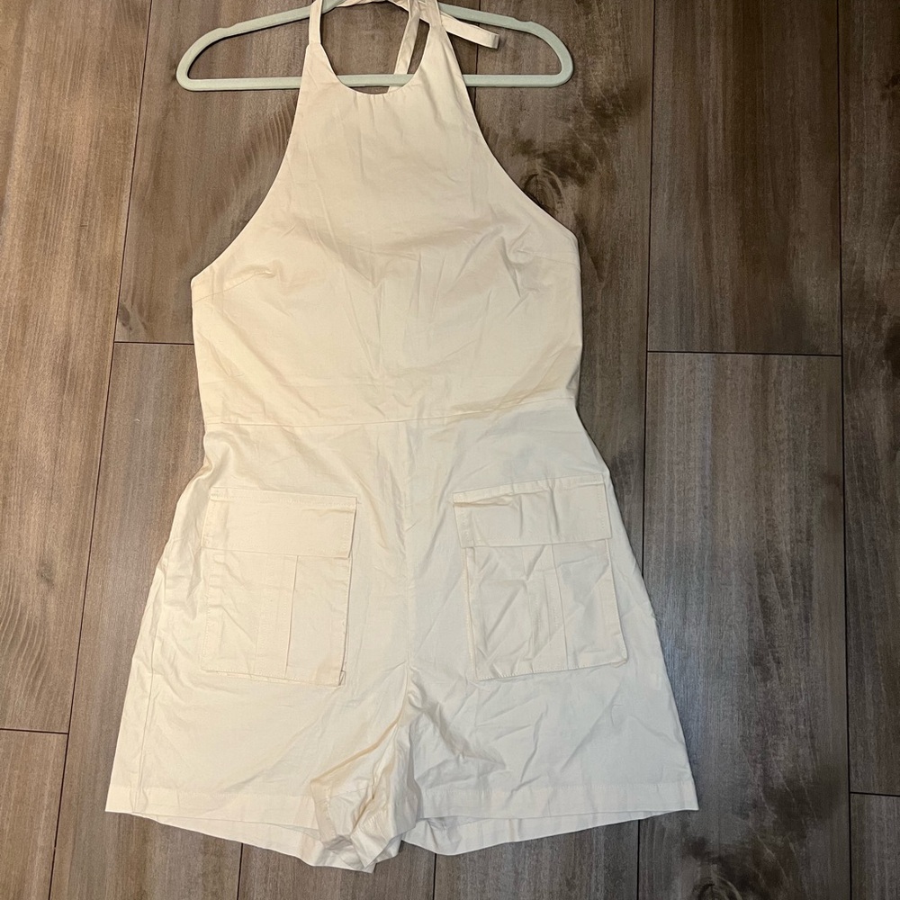 Zara Cream Women’s One Piece with Pockets